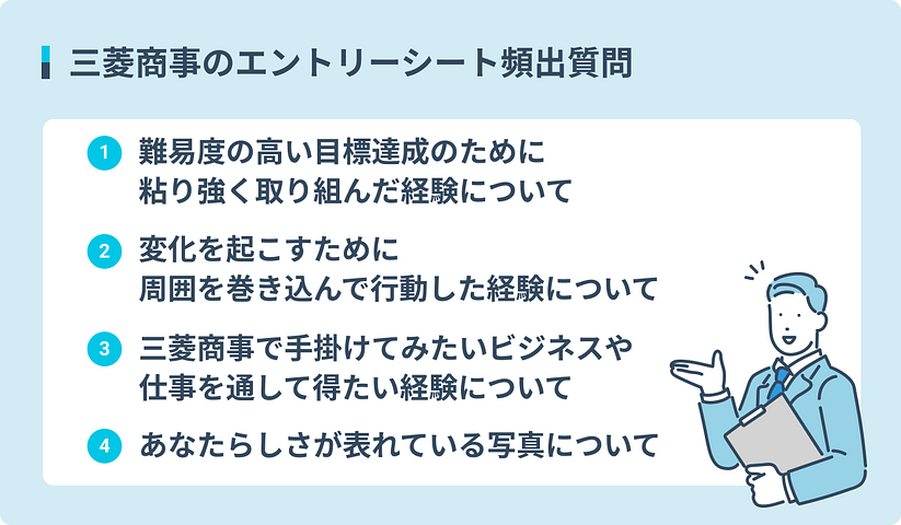 三菱商事のエントリーシート頻出質問