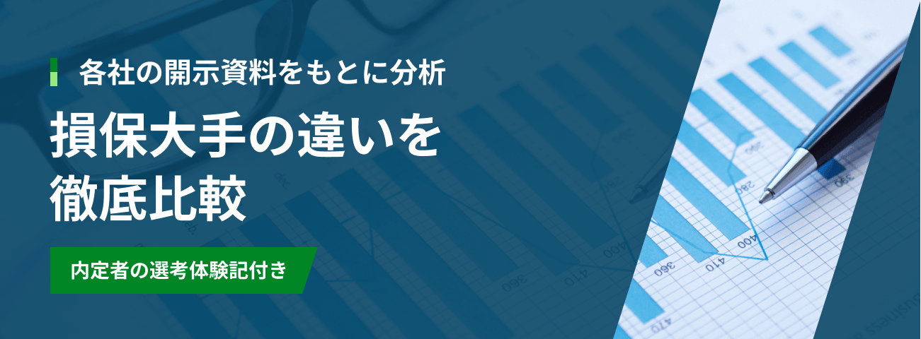 各社の開示資料をもとに分析 損保大手の違いを徹底比較