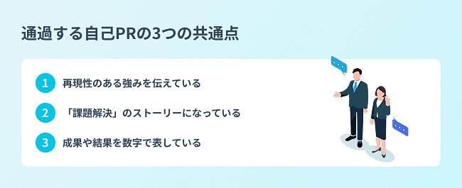 通過する自己PRの3つの共通点