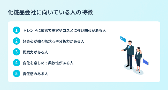 化粧品会社に向いている人の特徴