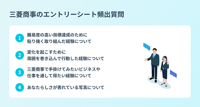 三菱商事のエントリーシート頻出質問