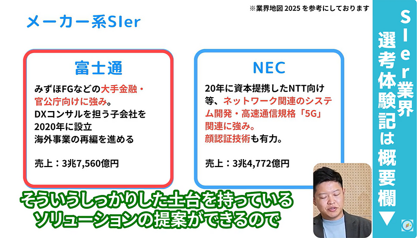 メーカー系SIer(富士通・NEC)