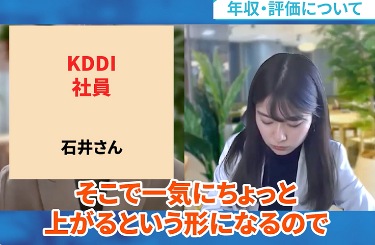 KDDIの年収推移について解説する現役社員Iさん