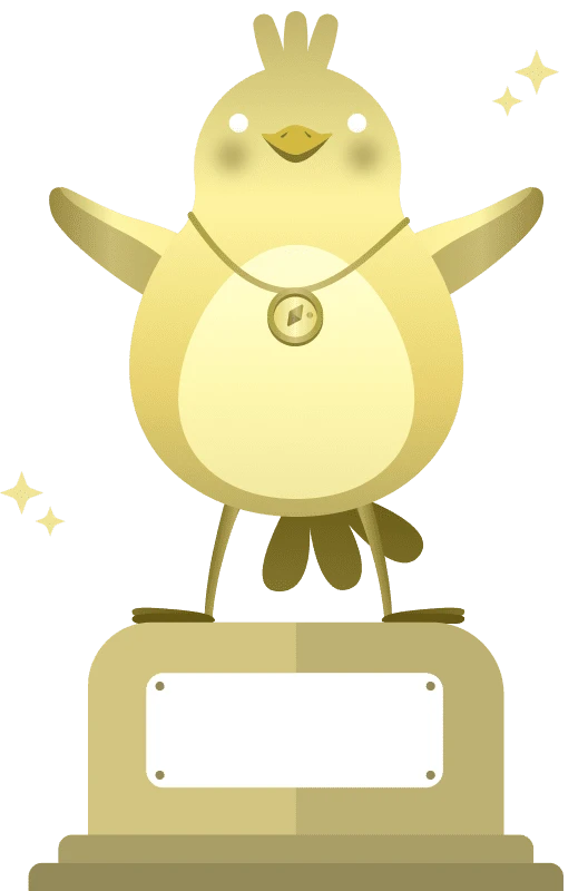エン鳥のトロフィーのイラスト