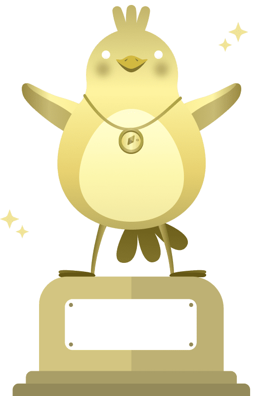 エン鳥のトロフィーのイラスト